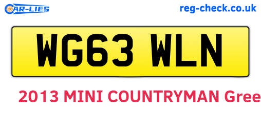 WG63WLN are the vehicle registration plates.