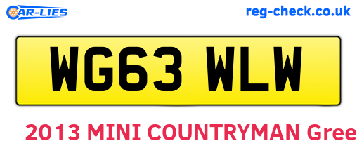 WG63WLW are the vehicle registration plates.