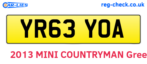 YR63YOA are the vehicle registration plates.