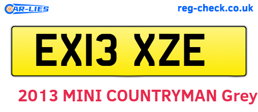 EX13XZE are the vehicle registration plates.