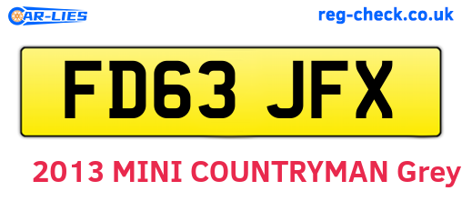 FD63JFX are the vehicle registration plates.