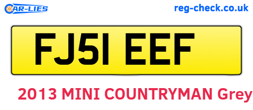 FJ51EEF are the vehicle registration plates.