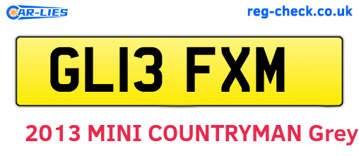 GL13FXM are the vehicle registration plates.