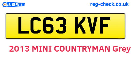LC63KVF are the vehicle registration plates.