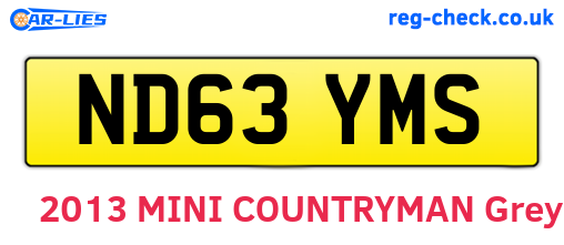 ND63YMS are the vehicle registration plates.