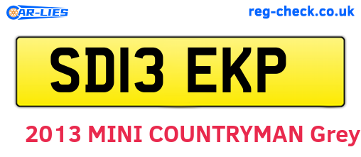 SD13EKP are the vehicle registration plates.