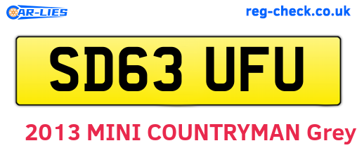 SD63UFU are the vehicle registration plates.