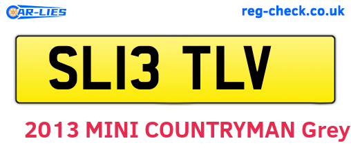 SL13TLV are the vehicle registration plates.