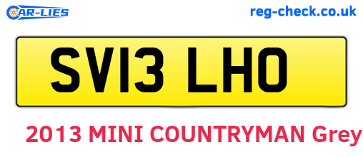 SV13LHO are the vehicle registration plates.