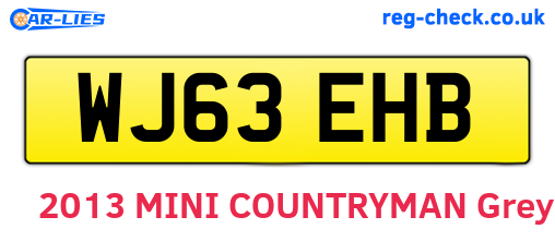 WJ63EHB are the vehicle registration plates.