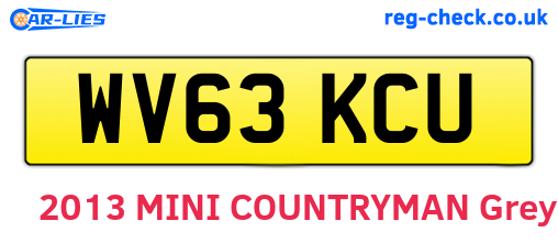 WV63KCU are the vehicle registration plates.
