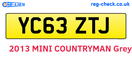 YC63ZTJ are the vehicle registration plates.