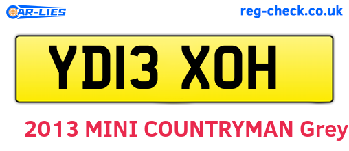 YD13XOH are the vehicle registration plates.