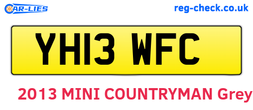YH13WFC are the vehicle registration plates.