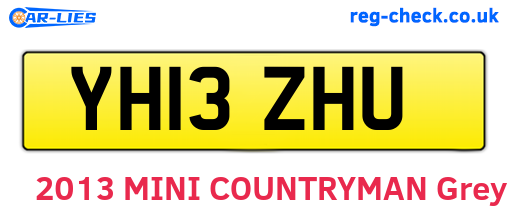 YH13ZHU are the vehicle registration plates.