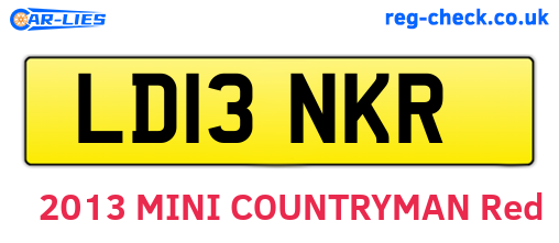 LD13NKR are the vehicle registration plates.