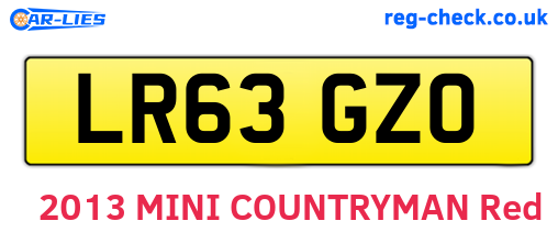 LR63GZO are the vehicle registration plates.
