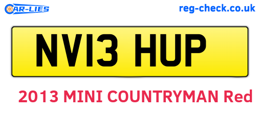 NV13HUP are the vehicle registration plates.