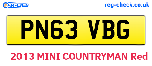 PN63VBG are the vehicle registration plates.