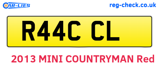 R44CCL are the vehicle registration plates.