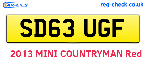 SD63UGF are the vehicle registration plates.