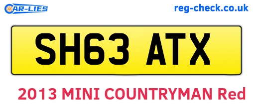 SH63ATX are the vehicle registration plates.