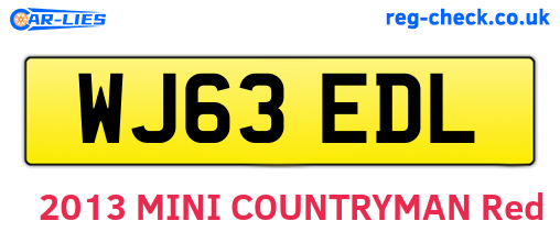 WJ63EDL are the vehicle registration plates.