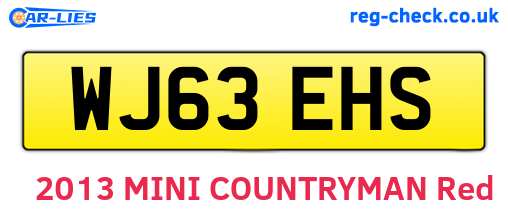 WJ63EHS are the vehicle registration plates.