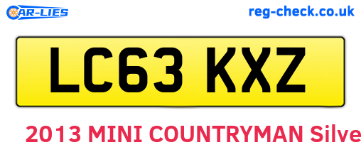 LC63KXZ are the vehicle registration plates.
