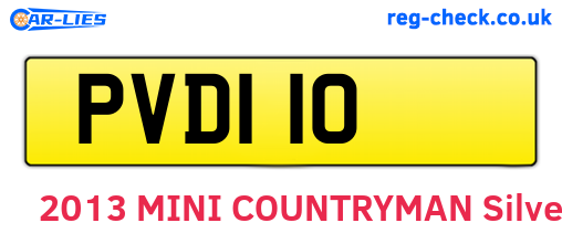 PVD110 are the vehicle registration plates.