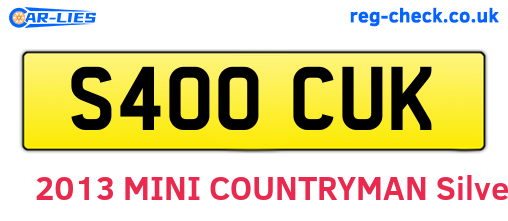 S400CUK are the vehicle registration plates.