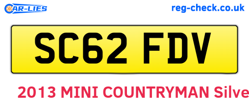 SC62FDV are the vehicle registration plates.