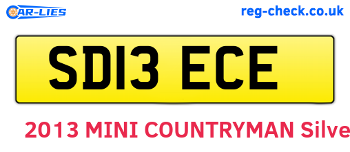 SD13ECE are the vehicle registration plates.