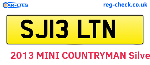 SJ13LTN are the vehicle registration plates.