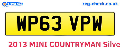 WP63VPW are the vehicle registration plates.
