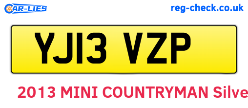 YJ13VZP are the vehicle registration plates.