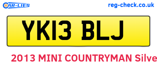 YK13BLJ are the vehicle registration plates.