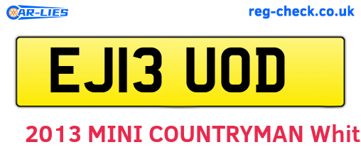 EJ13UOD are the vehicle registration plates.