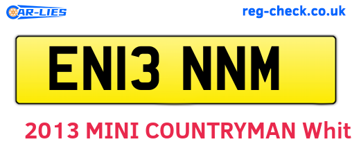EN13NNM are the vehicle registration plates.