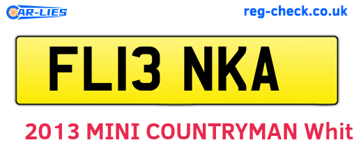 FL13NKA are the vehicle registration plates.