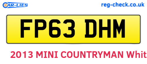 FP63DHM are the vehicle registration plates.