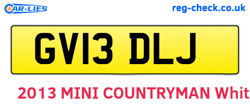 GV13DLJ are the vehicle registration plates.