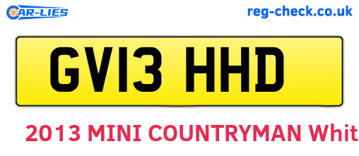 GV13HHD are the vehicle registration plates.