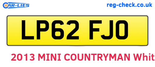 LP62FJO are the vehicle registration plates.