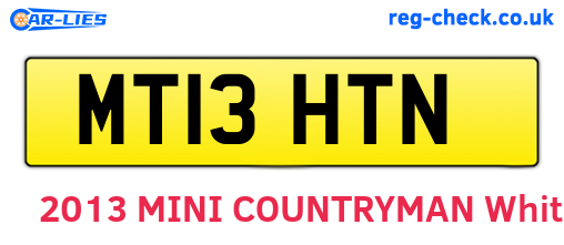 MT13HTN are the vehicle registration plates.