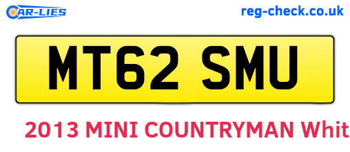 MT62SMU are the vehicle registration plates.