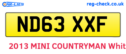 ND63XXF are the vehicle registration plates.