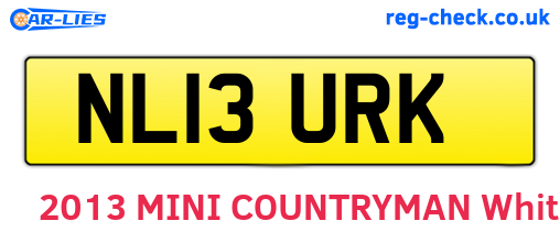 NL13URK are the vehicle registration plates.