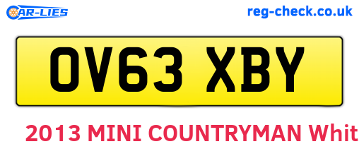 OV63XBY are the vehicle registration plates.