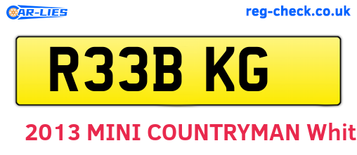 R33BKG are the vehicle registration plates.